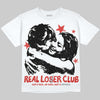 Jordan 4 Retro Toro Bravo DopeSkill Oversize Print T-Shirt Real Lover Club Graphic Streetwear - White