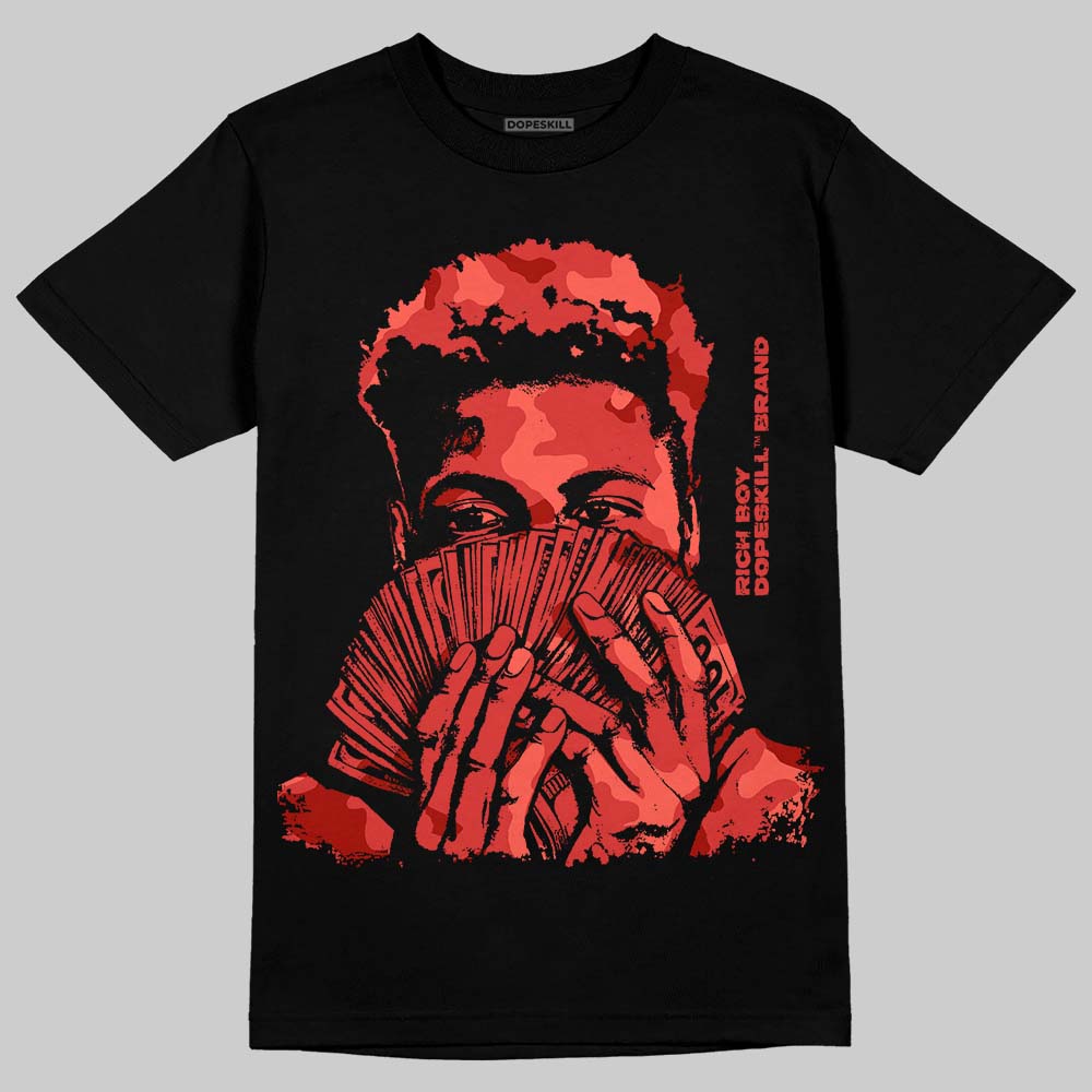 Jordan 4 Retro Toro Bravo DopeSkill T-Shirt Rich Boy Camo Graphic Streetwear - Black