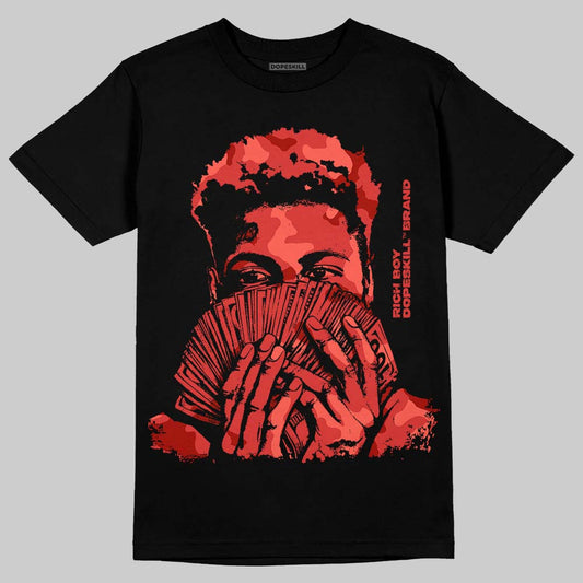 Jordan 4 Retro Toro Bravo DopeSkill T-Shirt Rich Boy Camo Graphic Streetwear - Black