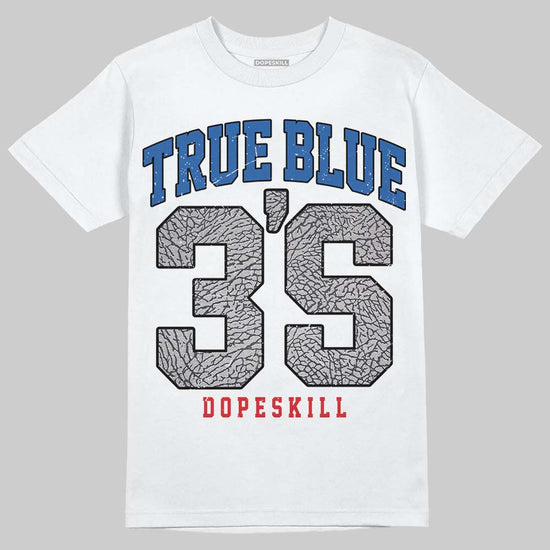 Jordan 3 "True Blue" DopeSkill T-Shirt Jordan 3 True Blue 3S Graphic Streetwear - White 