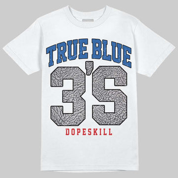 Jordan 3 "True Blue" DopeSkill T-Shirt Jordan 3 True Blue 3S Graphic Streetwear - White 