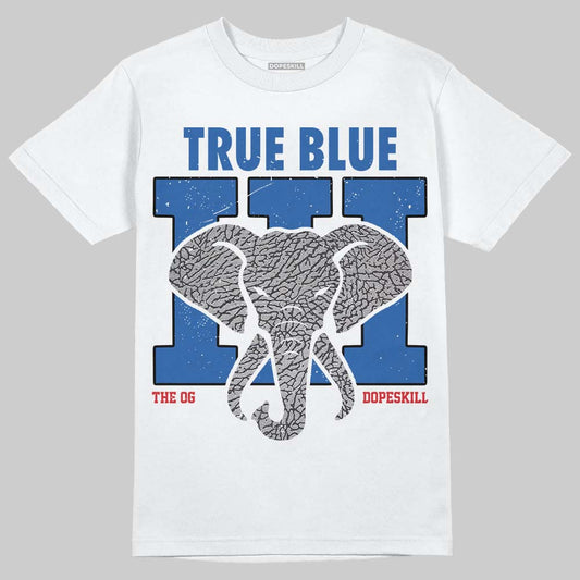 dopeskill-oversized-graphic-tee-air-jordan-true-blue-3s-colletion-jordan-3-true-blue-elephant - White