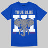 dopeskill-oversized-graphic-tee-air-jordan-true-blue-3s-colletion-jordan-3-true-blue-elephant - Royal