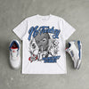 True Blue 3s DopeSkill T-Shirt No Turkey Graphic