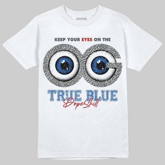 Jordan 3 "True Blue" DopeSkill T-Shirt OG Vision Graphic Streetwear - White 