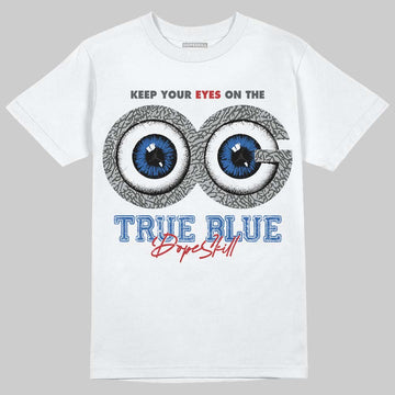 Jordan 3 "True Blue" DopeSkill T-Shirt OG Vision Graphic Streetwear - White 