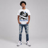 True Blue 3s DopeSkill Oversize Print T-Shirt Real Lover Club Graphic