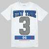 Jordan 3 "True Blue" DopeSkill T-Shirt True Blue 3 OG Graphic Streetwear - White