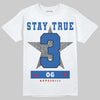 Jordan 3 "True Blue" DopeSkill T-Shirt True Blue 3 OG Star Graphic Streetwear - White