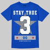 Jordan 3 "True Blue" DopeSkill T-Shirt True Blue 3 OG Star Graphic Streetwear - Royal