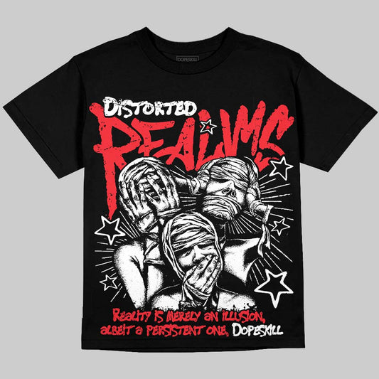 Jordan 6 OG “White Infrared” DopeSkill Oversize Print T-Shirt Distorted Realms Graphic Streetwear - Black