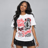 White Infrared 6s DopeSkill T-Shirt Real Ones Move In Silence Graphic