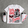 White Infrared 6s DopeSkill T-Shirt Real Ones Move In Silence Graphic