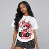 White Infrared 6s DopeSkill T-Shirt Smile Through The Pain Graphic