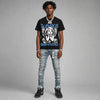 Black University Blue 5s DopeSkill T-Shirt Build in Silence Graphic