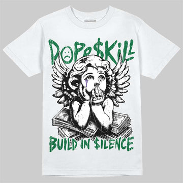 Jordan 12 Bucks DopeSkill T-Shirt Build in Silence Graphic Streetwear - White