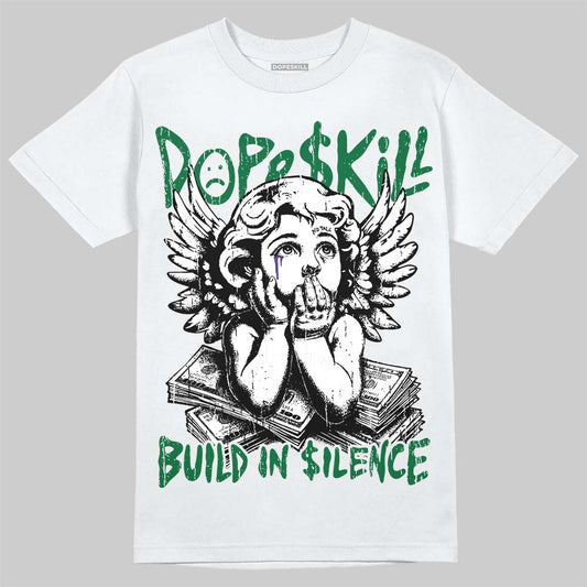 Jordan 12 Bucks DopeSkill T-Shirt Build in Silence Graphic Streetwear - White