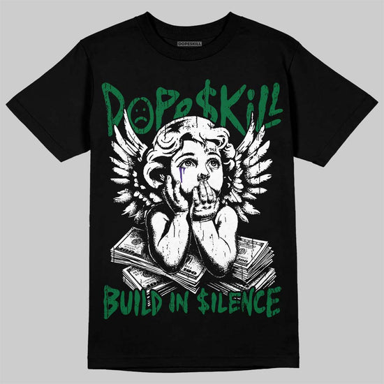 Jordan 12 Bucks DopeSkill T-Shirt Build in Silence Graphic Streetwear - Black