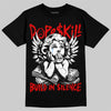 Jordan 11 Cherry DopeSkill T-Shirt Build in Silence Graphic Streetwear - Black