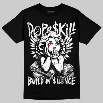 Dunk Panda White Black DopeSkill T-Shirt Build in Silence Graphic Streetwear - Black