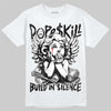 Dunk Panda White Black DopeSkill T-Shirt Build in Silence Graphic Streetwear - White