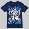 Jordan 13 Flint DopeSkill T-Shirt Build in Silence Graphic Streetwear - navy