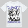 Jordan 4 Lakers DopeSkill T-Shirt Build in Silence Graphic Streetwear - White