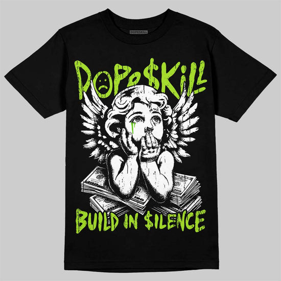Max 95 Big Bubble Neon Yellow DopeSkill T-Shirt Build in Silence Graphic Streetwear - Black