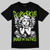 Max 95 Big Bubble Neon Yellow DopeSkill T-Shirt Build in Silence Graphic Streetwear - Black
