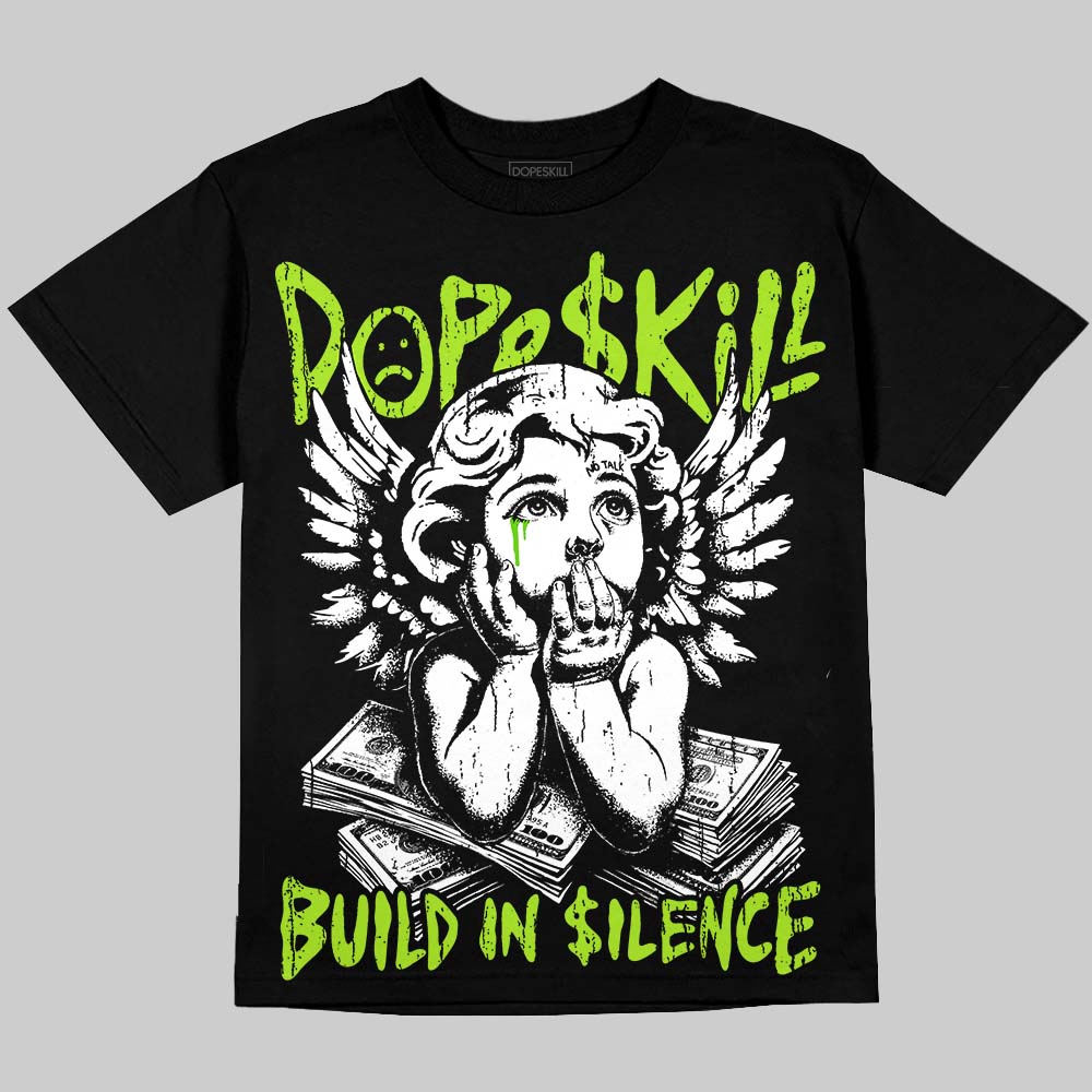 Max 95 Big Bubble Neon Yellow DopeSkill T-Shirt Build in Silence Graphic Streetwear - Black