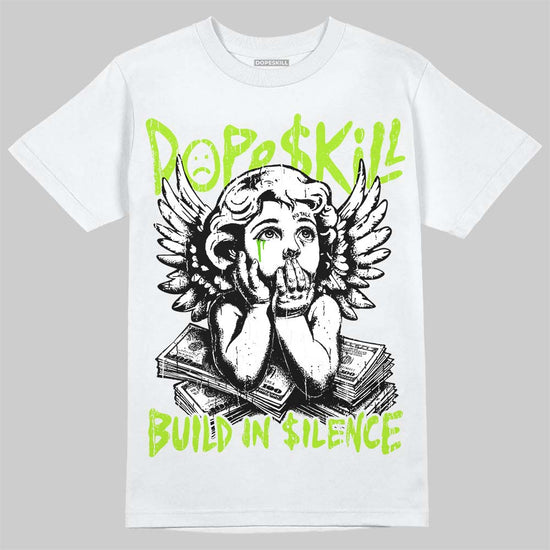 Max 95 Big Bubble Neon Yellow DopeSkill T-Shirt Build in Silence Graphic Streetwear - White