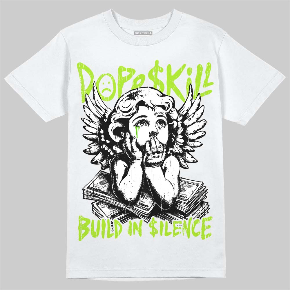 Max 95 Big Bubble Neon Yellow DopeSkill T-Shirt Build in Silence Graphic Streetwear - White
