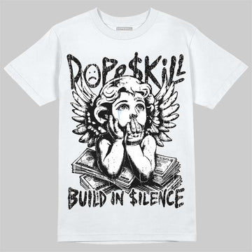 Jordan 6 Oreo DopeSkill T-Shirt Build in Silence Graphic Streetwear - White