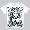Jordan 6 Oreo DopeSkill Oversize Print T-Shirt Build in Silence Graphic Streetwear - White 