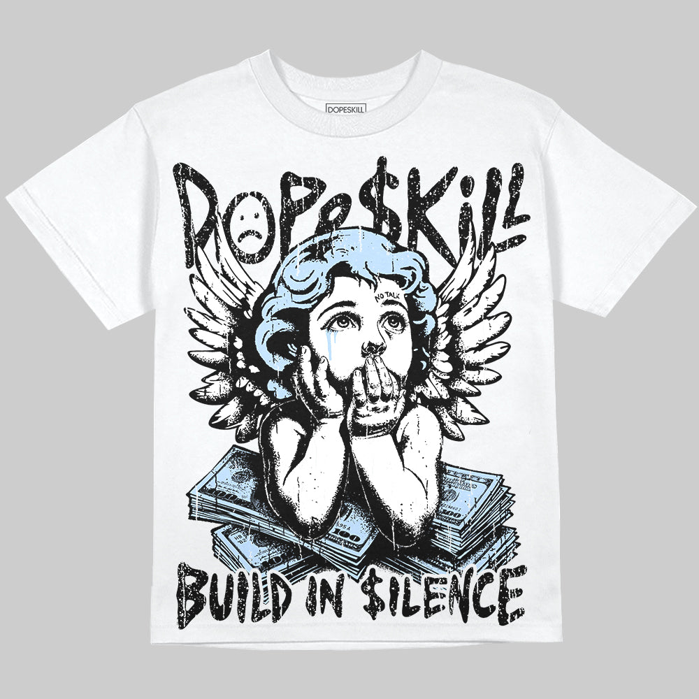 Jordan 6 Oreo DopeSkill Oversize Print T-Shirt Build in Silence Graphic Streetwear - White 