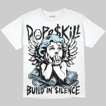 Jordan 6 Oreo DopeSkill Oversize Print T-Shirt Build in Silence Graphic Streetwear - White 