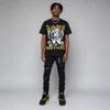 Black Tour Yellow AJ 4 Thunder DopeSkill T-Shirt Build in Silence Graphic