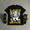 Black Tour Yellow AJ 4 Thunder DopeSkill T-Shirt Build in Silence Graphic