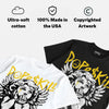 Black Tour Yellow AJ 4 Thunder DopeSkill T-Shirt Build in Silence Graphic