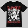 Jordan 4 Toro Bravo DopeSkill T-Shirt Build in Silence Graphic Streetwear - Black