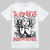 Jordan 4 Toro Bravo DopeSkill T-Shirt Build in Silence Graphic Streetwear - WHite