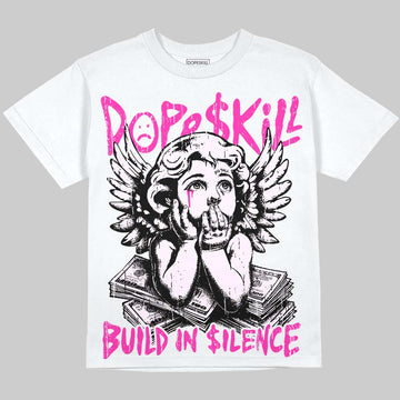 Dunk Triple Pink DopeSkill Oversize Print T-Shirt Build in Silence Graphic Streetwear - White