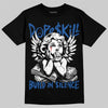 Jordan 3 True Blue DopeSkill T-Shirt Build in Silence Graphic Streetwear - Black