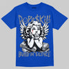 Jordan 3 True Blue DopeSkill T-Shirt Build in Silence Graphic Streetwear - Royal