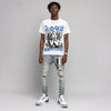 True Blue 3s DopeSkill T-Shirt Build in Silence Graphic