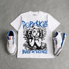 True Blue 3s DopeSkill T-Shirt Build in Silence Graphic