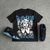 University Blue 14s DopeSkill T-Shirt Build in Silence Graphic