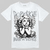 Jordan 5 Wolf Grey DopeSkill T-Shirt Build in Silence Graphic Streetwear - White