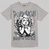Jordan 5 Wolf Grey DopeSkill T-Shirt Build in Silence Graphic Streetwear - Gravel