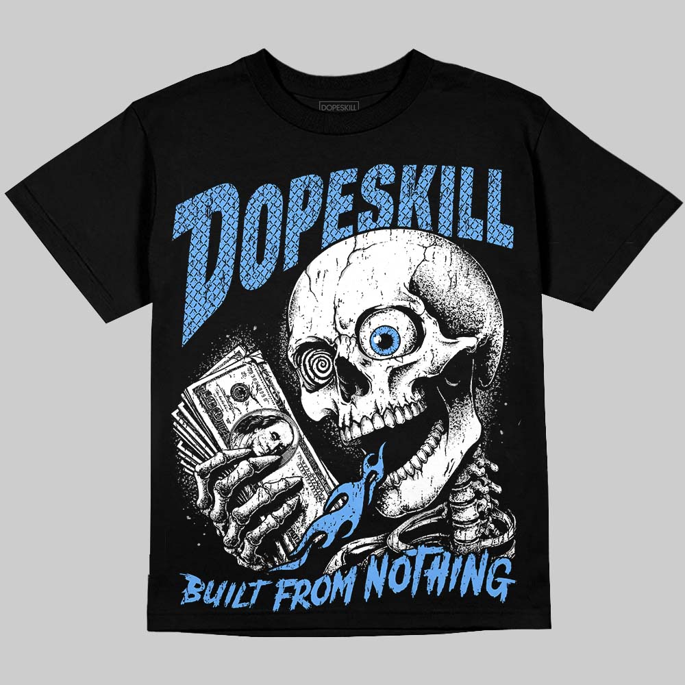 Jordan 5 Black University Blue DopeSkill Oversize Print T-Shirt Built From Nothing Graphic Streetwear - Black